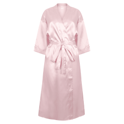 Kimono en satin rose à personnaliser