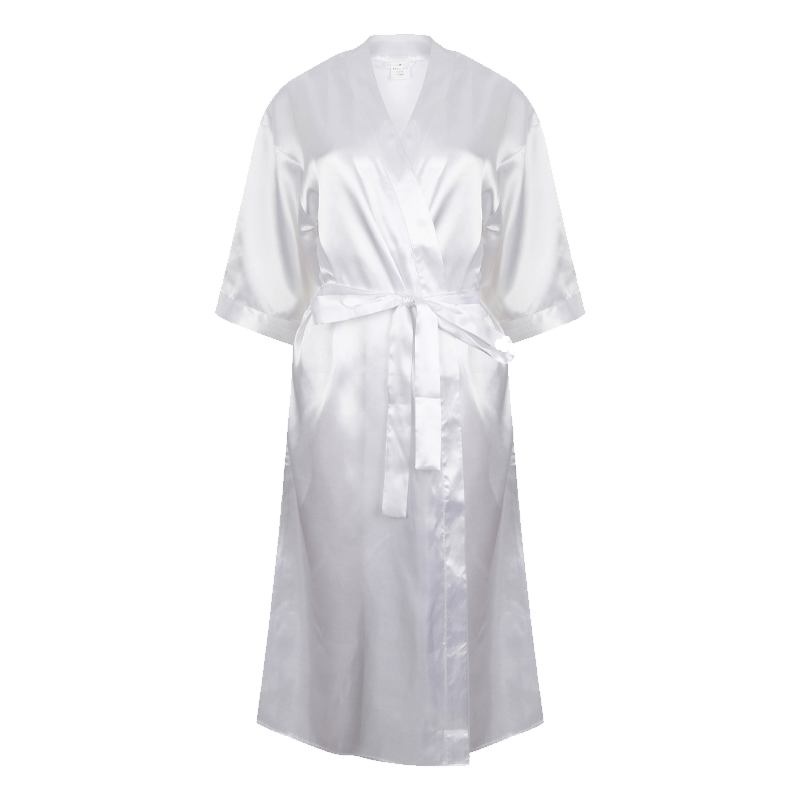 Kimono en satin blanc à personnaliser