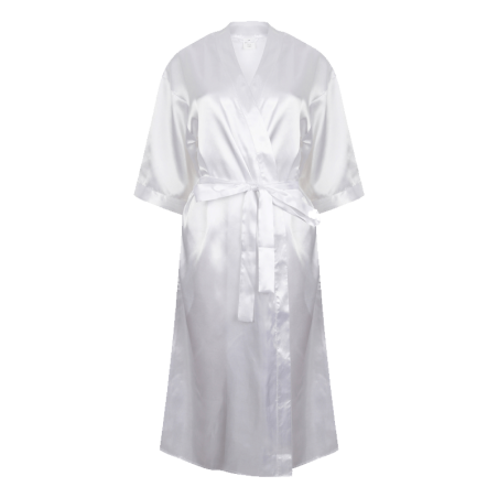 Kimono en satin blanc à personnaliser